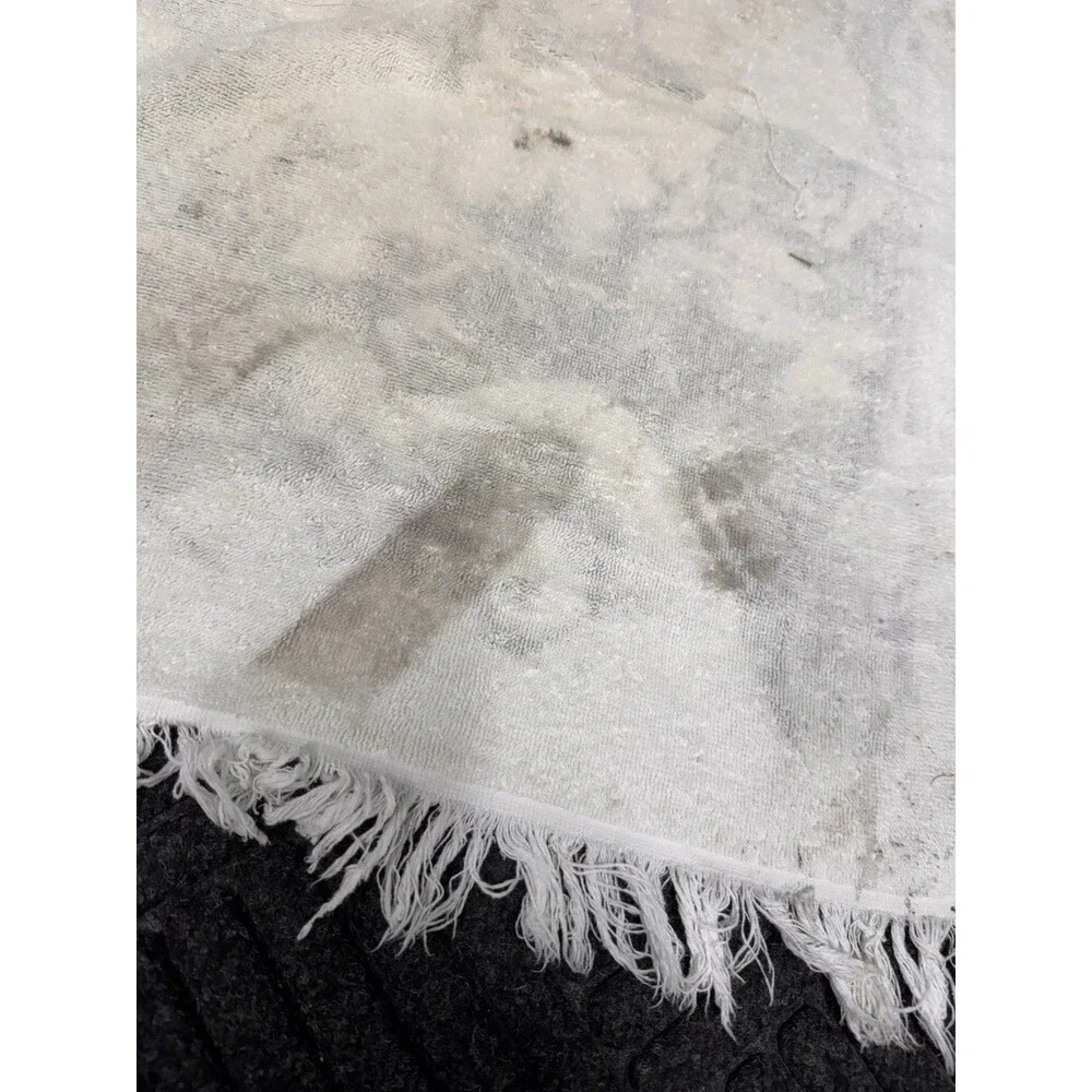 Vintage Cannon All Cotton Bath Towel Classical Nude Figures Fringe Ends STAINS